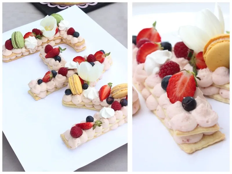 Frisch zubereitete Zahlen-Kekse für den Number Cake