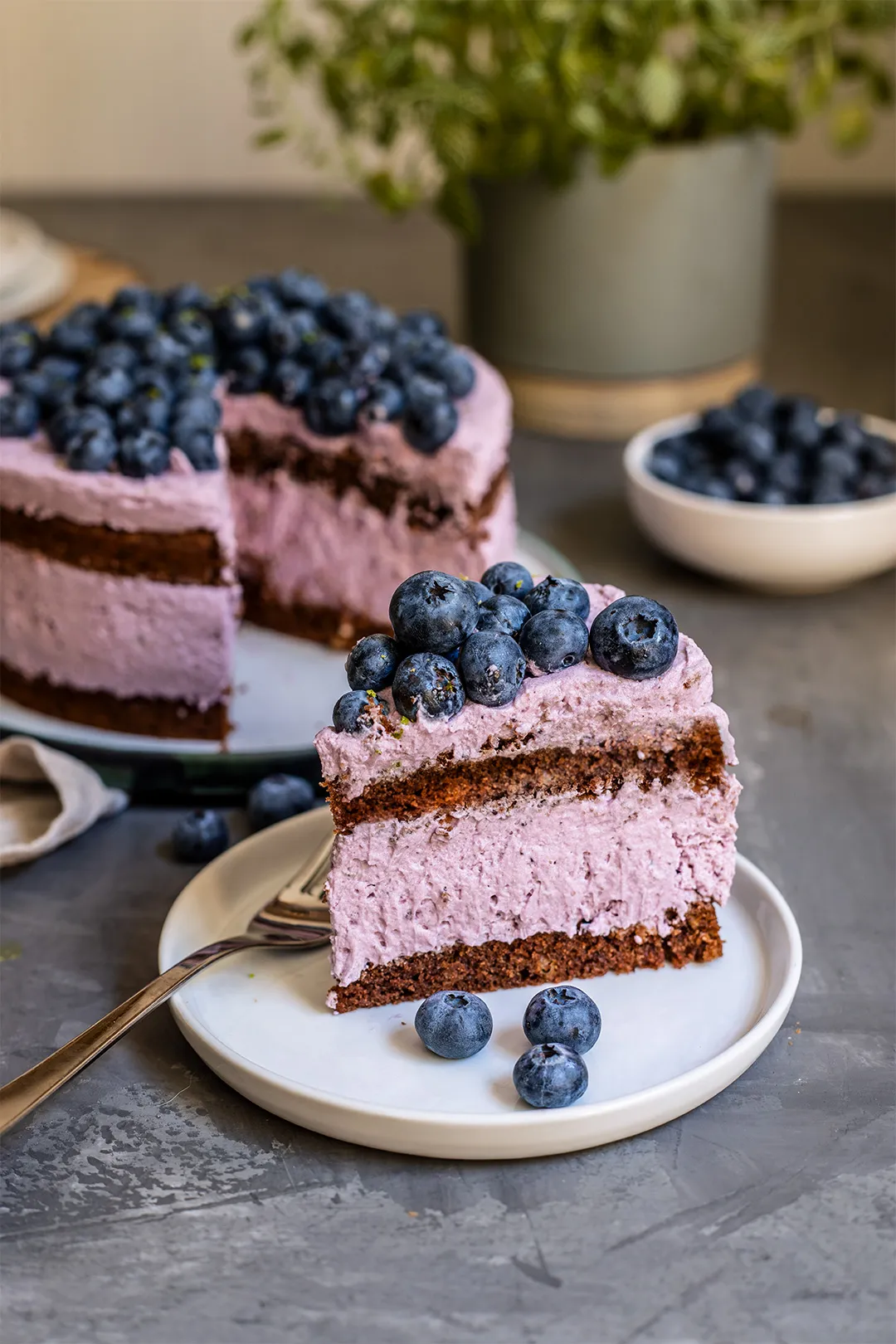 Frische Blaubeeren bereit für die vegane Blaubeer-Torte