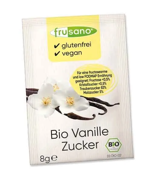 Frusano Vanillezucker bio 8g für traditionelles deutsches Backen