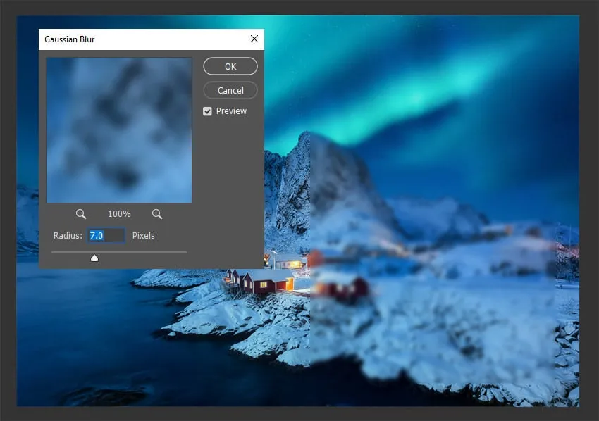 Gaußschen Weichzeichner anwenden