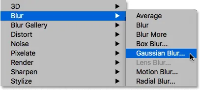 Gaußschen Weichzeichner auswählen.