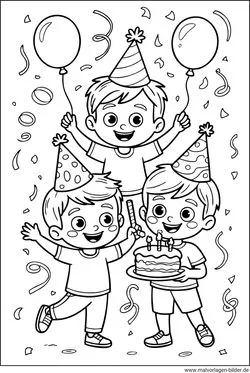 Geburtstags Ausmalbilder ausdrucken und ausmalen