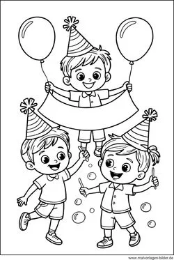 Geburtstagsparty PDF-Vorlage kostenlos