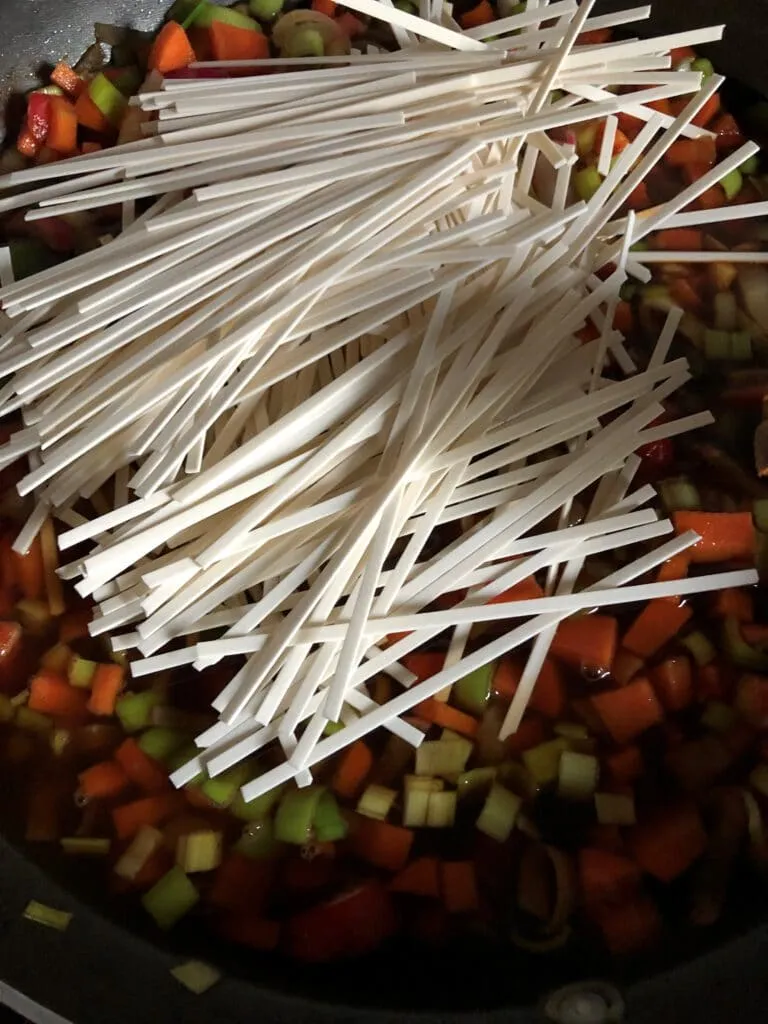 Gekochte Udon Nudeln, perfekt für asiatische Wok-Gerichte