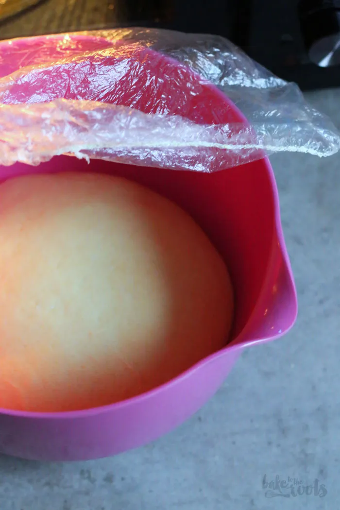 Geschichtete Teigstreifen mit Füllungen in einer Kastenform