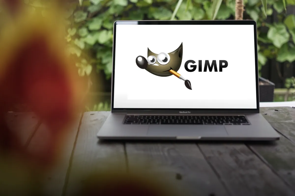 GIMP Logo und Benutzeroberfläche