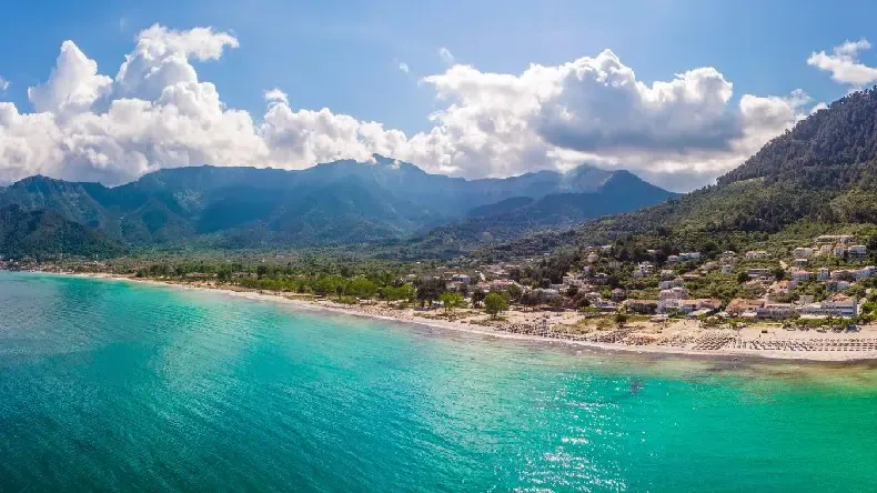 Goldener Sandstrand Golden Beach auf Thassos