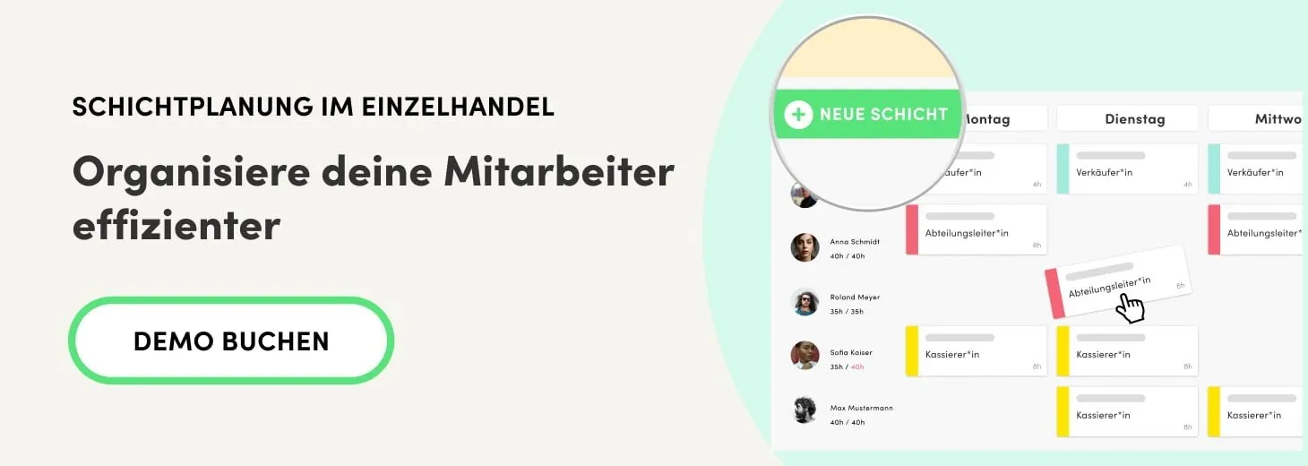 Grafik zur optimierten Schichtplanung im Einzelhandel
