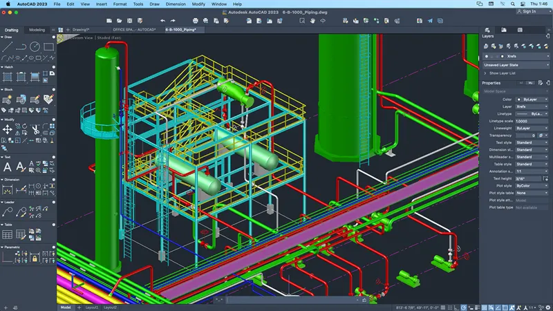 Grafikverbesserungen in AutoCAD für Mac 2023