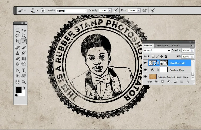 Grunge-Pinsel in Photoshop für unregelmäßige Kanten verwenden