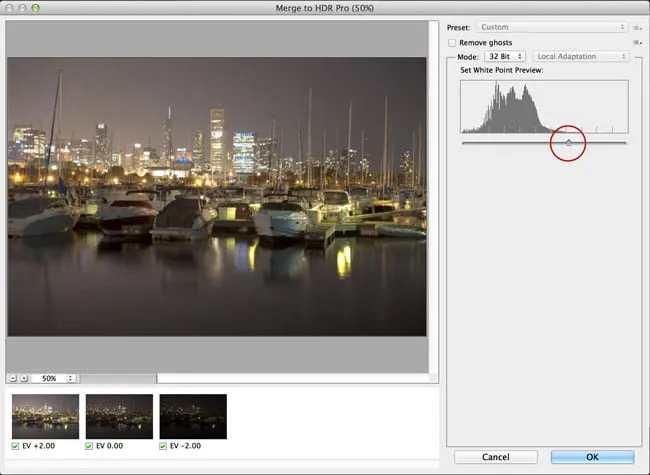 HDR Pro Benutzeroberfläche im 32-Bit-Modus