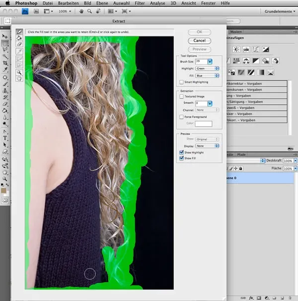 Hervorhebungshilfe für einfachere Bereiche