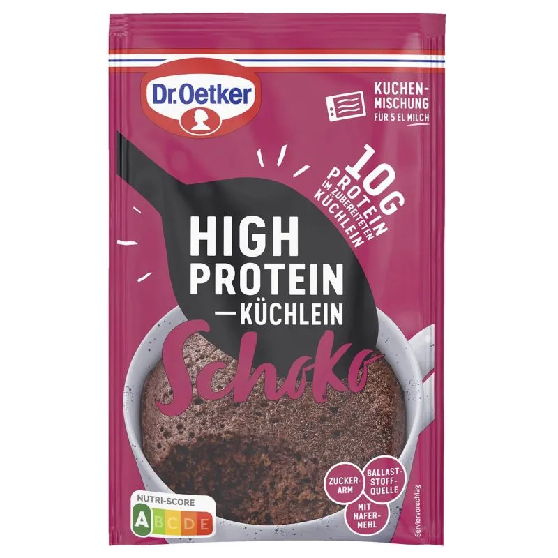 High Protein Küchlein Schoko in einer Tasse serviert