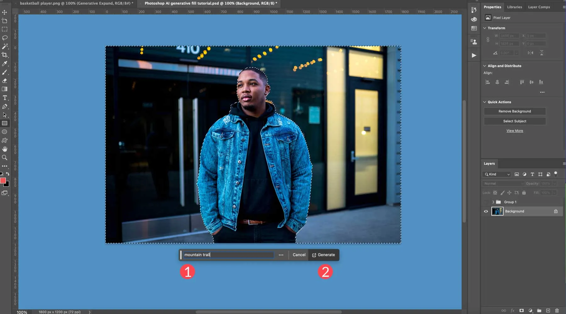 Hintergrund ersetzen