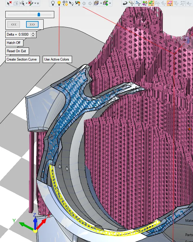 Hinzufügen von Gitterstrukturen und Entwässerungslöchern zur Materialeinsparung und Prozessoptimierung.