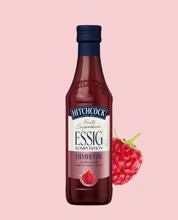 Hitchcock Fruchtessig-Komposition Himbeere in Glasflasche