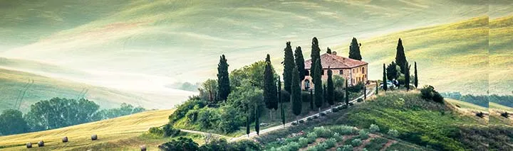 Idyllische Landschaften der Toskana in Italien, perfekt für einen Ameropa Urlaub