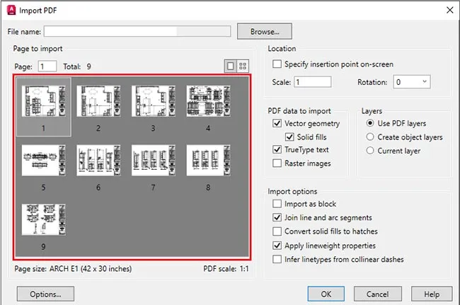 Importeinstellungen in AutoCAD anpassen