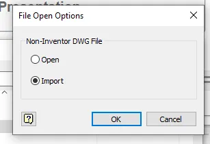 Importoptionen in Inventor festlegen