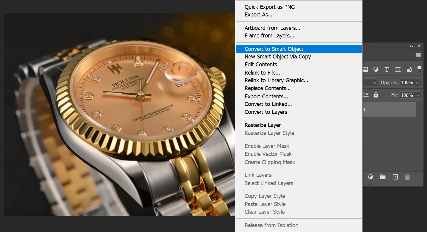 In Smartobjekt in Photoshop konvertieren