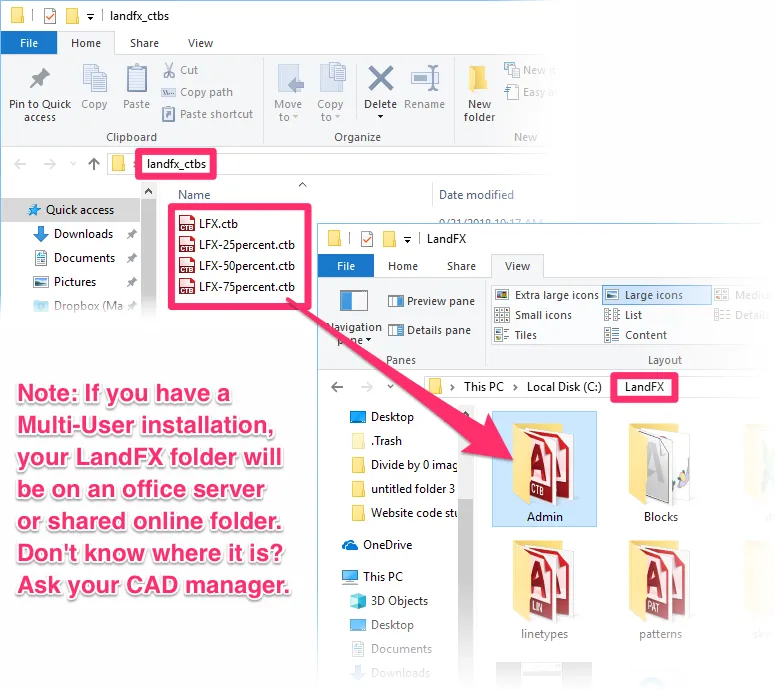 Inhalt des Ordners landfx_ctbs mit den vier CTB-Dateien