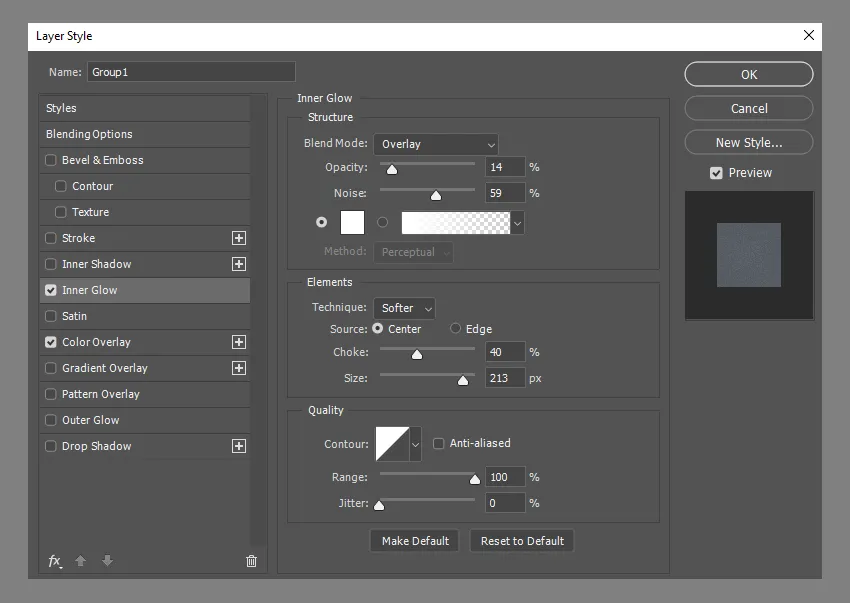 Innenfaden hinzufügen