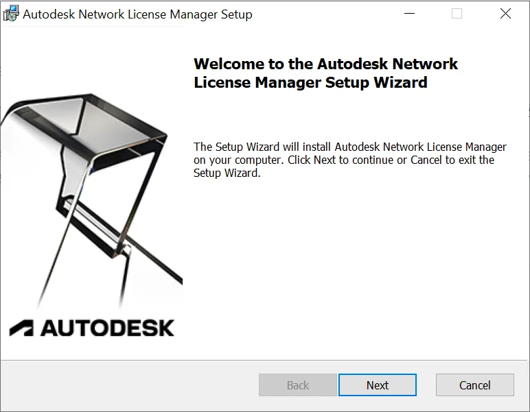 Installationsfortschritt des Autodesk License Managers