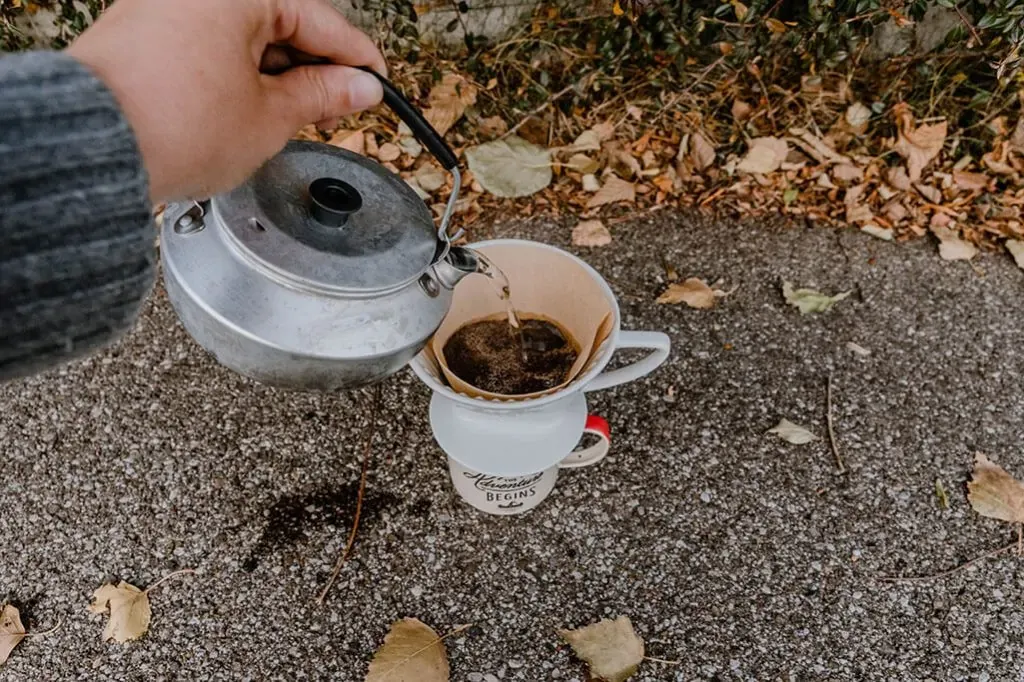 Kaffeezubereitung mit einem Handfilter