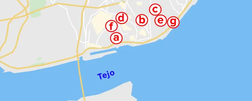 Karte mit allen Restaurants