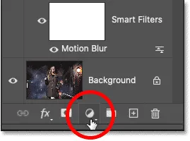 Klicken auf das Symbol "Neue Einstellungsebene" in Photoshop