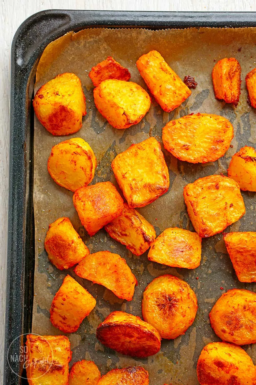 Knusprig-aromatische Safrankartoffeln