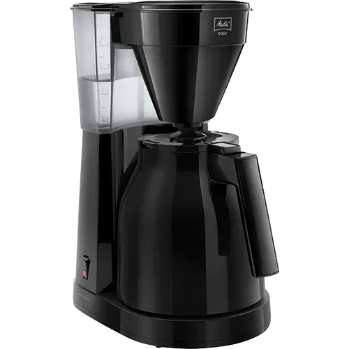 Kompakte Melitta Easy Therm Filterkaffeemaschine mit schlichter Ästhetik und Thermoskanne.