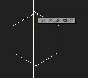 Konstruktion eines Polygons in AutoCAD mit 6 Ecken, Umkreis