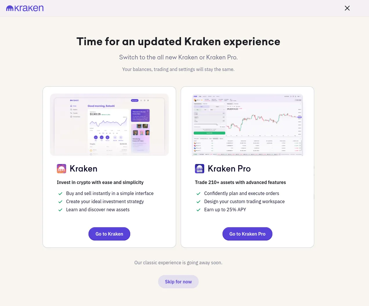 Kraken und Kraken Pro im Vergleich: Einfacher Kauf vs. Trading-Plattform