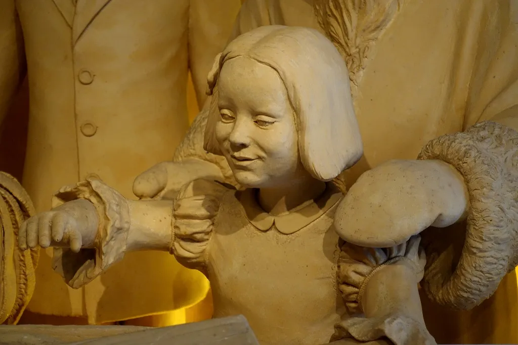 Lebensgroße Marzipanfiguren im Niederegger Marzipanmuseum in Lübeck