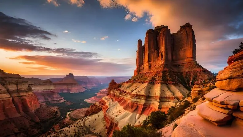 Majestätische Sandsteinformationen im Grand Canyon, USA