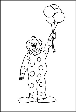 Malvorlage Clown