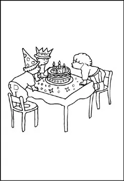 Malvorlage Geburtstagsfeier