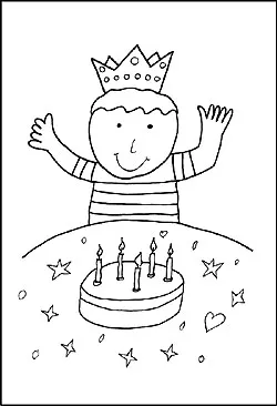 Malvorlage Geburtstagskind