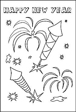 Malvorlage Happy New Year