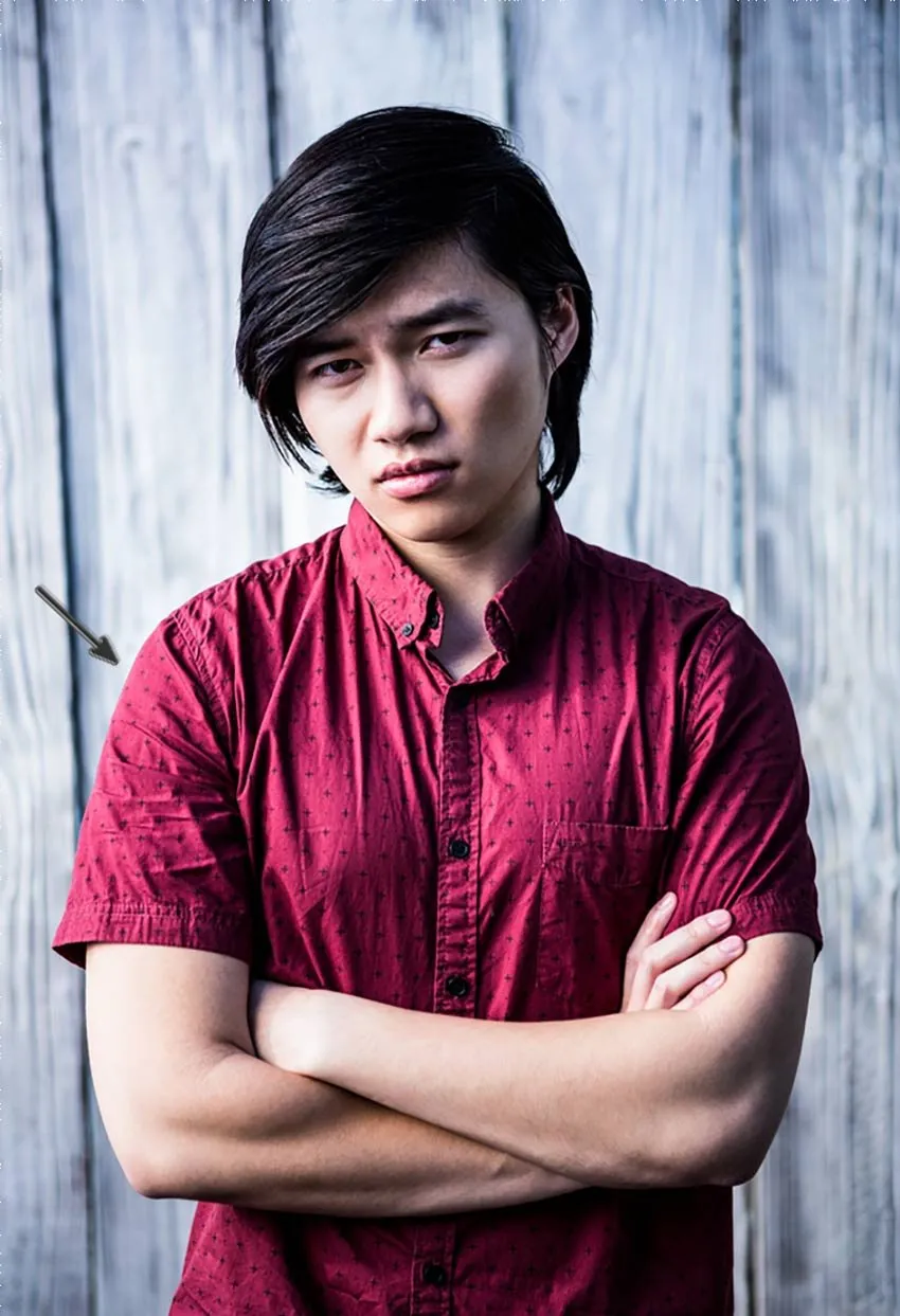 Mann mit klar sichtbaren Konturen, bereit für die Freistellung in Photoshop