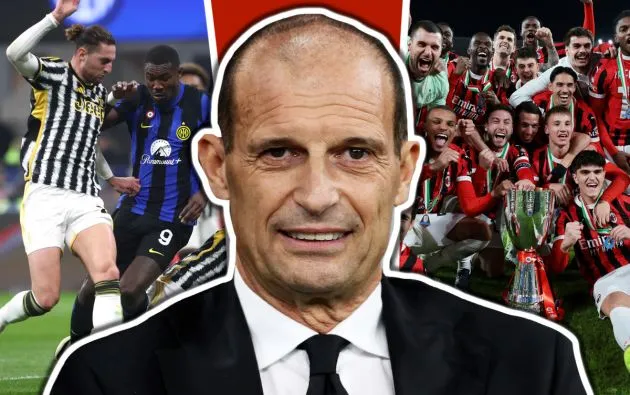 Massimiliano Allegri, Adrien Rabiot, AC Milan Supercoppa Italiana