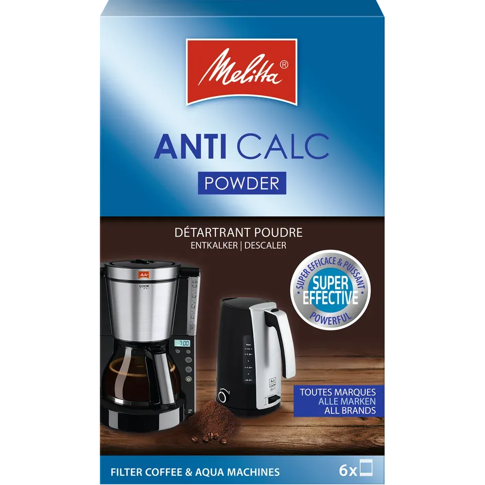 Melitta Anti Calc Pulver für Filterkaffeemaschinen und Wasserkocher, eine Empfehlung für die Maschinenpflege