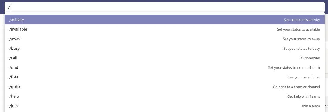 Microsoft Teams Suchfeld