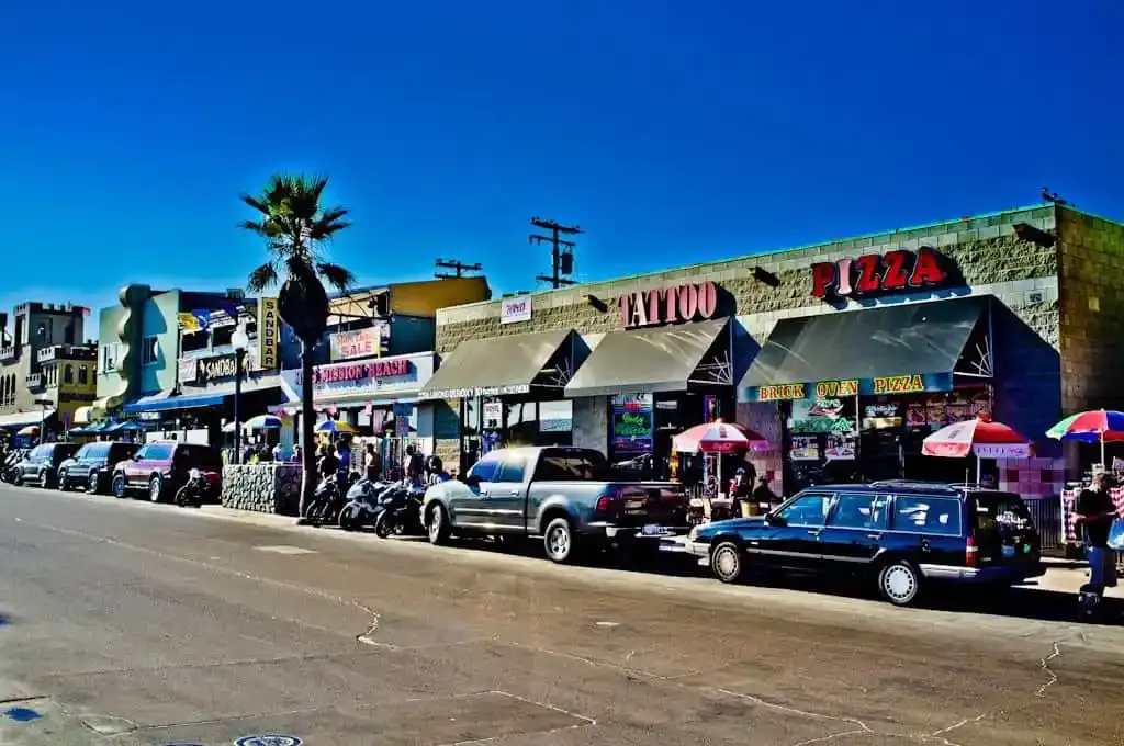 Mission Beach in San Diego im Frühling