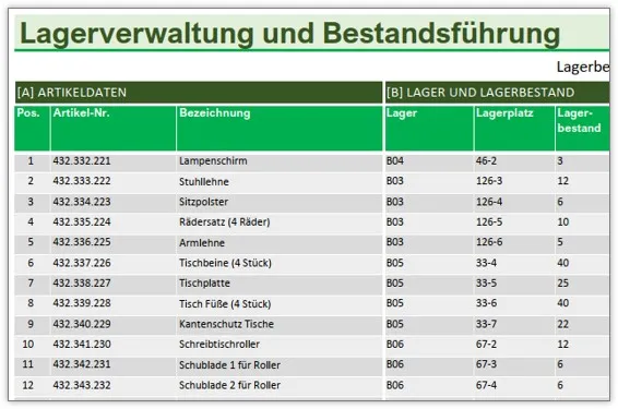 Mitarbeiter prüft Lagerbestände in einem übersichtlichen Lagerregal