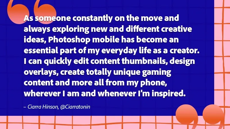 Mobile Bildbearbeitung mit Photoshop: Ein Kreativer arbeitet unterwegs an seinem Smartphone.