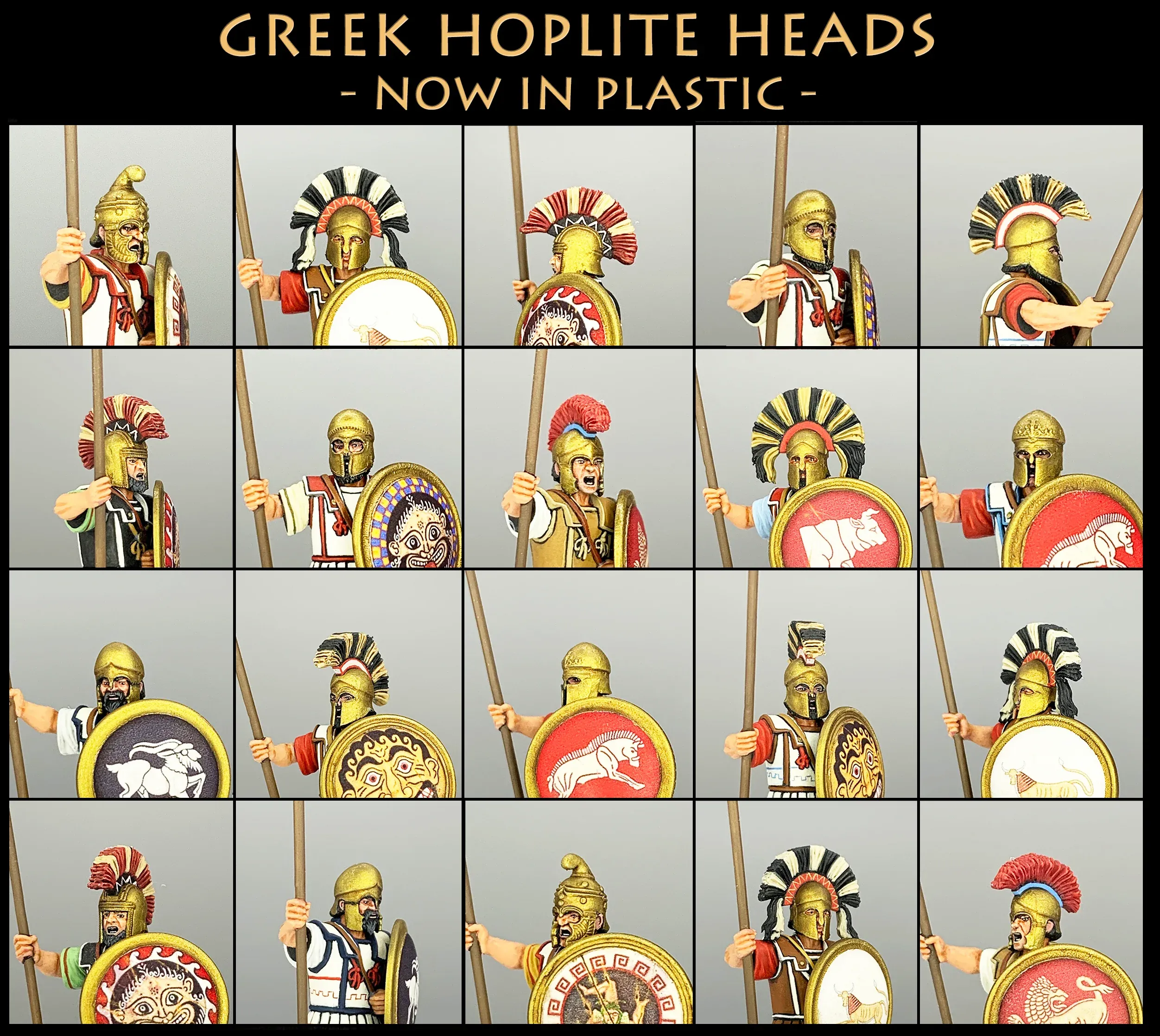 Montage griechischer Hopliten-Figuren