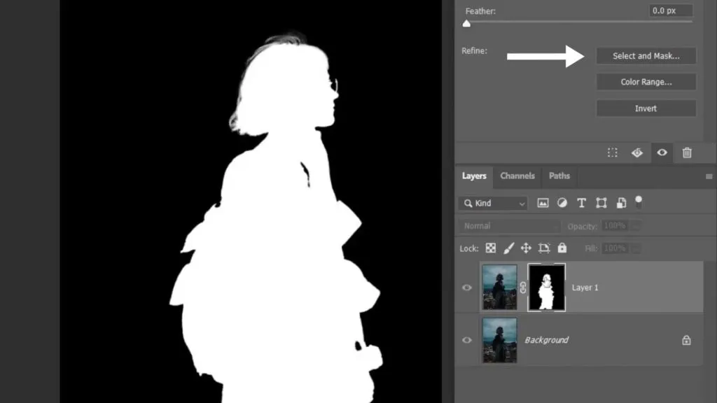 Motivauswahl und Maskierung in Photoshop für einen klaren Bokeh-Effekt