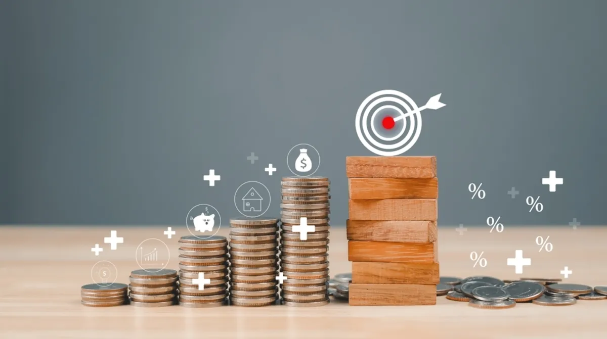 Münzen auf einem Tisch symbolisieren das Preis-Leistungs-Verhältnis